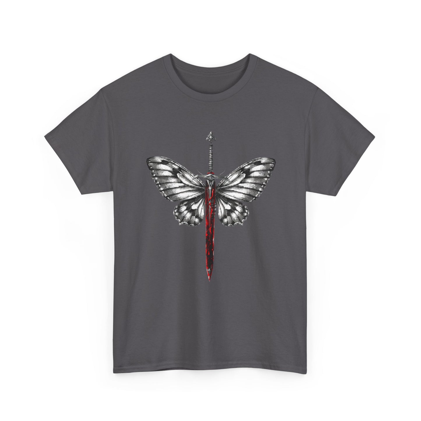 Gothic Y2k Butterfly Sword Graphic Tee