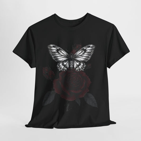 Gothic Y2k Butterfly Graphic Unisex Heavy Cotton Tee