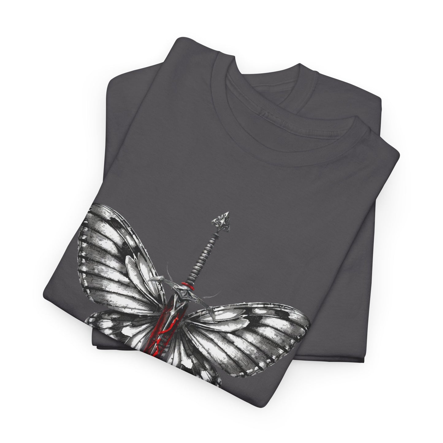 Gothic Y2k Butterfly Sword Graphic Tee