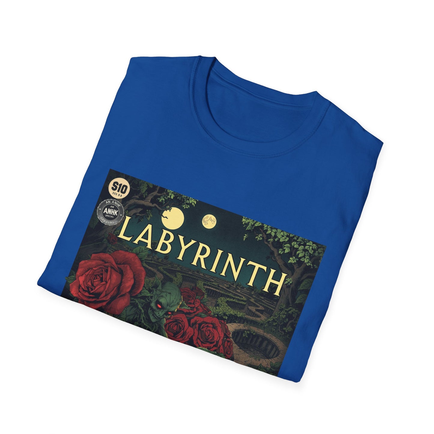 Vintage Comic Cover 'Labyrinth' Interdimensional Rose Unisex Softstyle T-Shirt