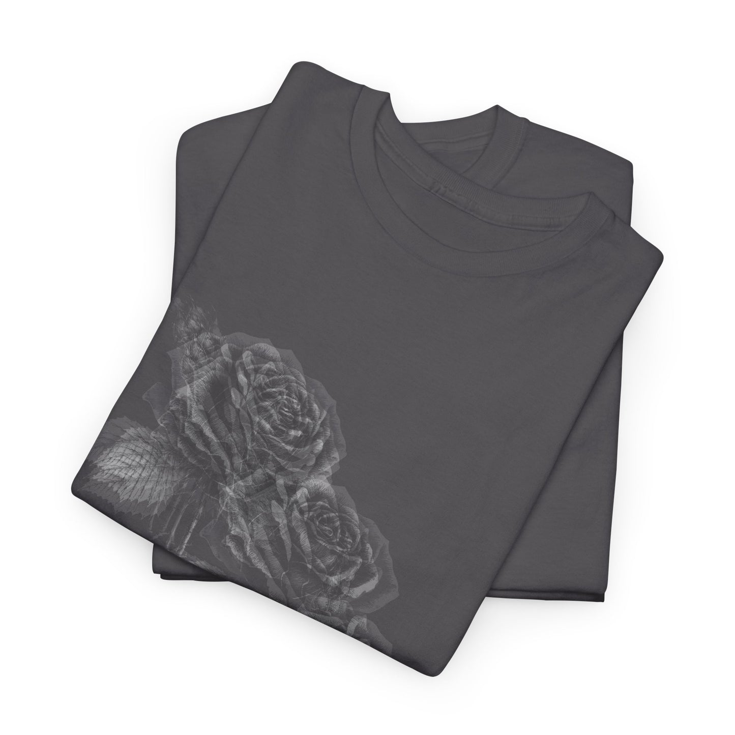 Y2k Gothic Faded Rose Unisex Heavy Cotton Tee