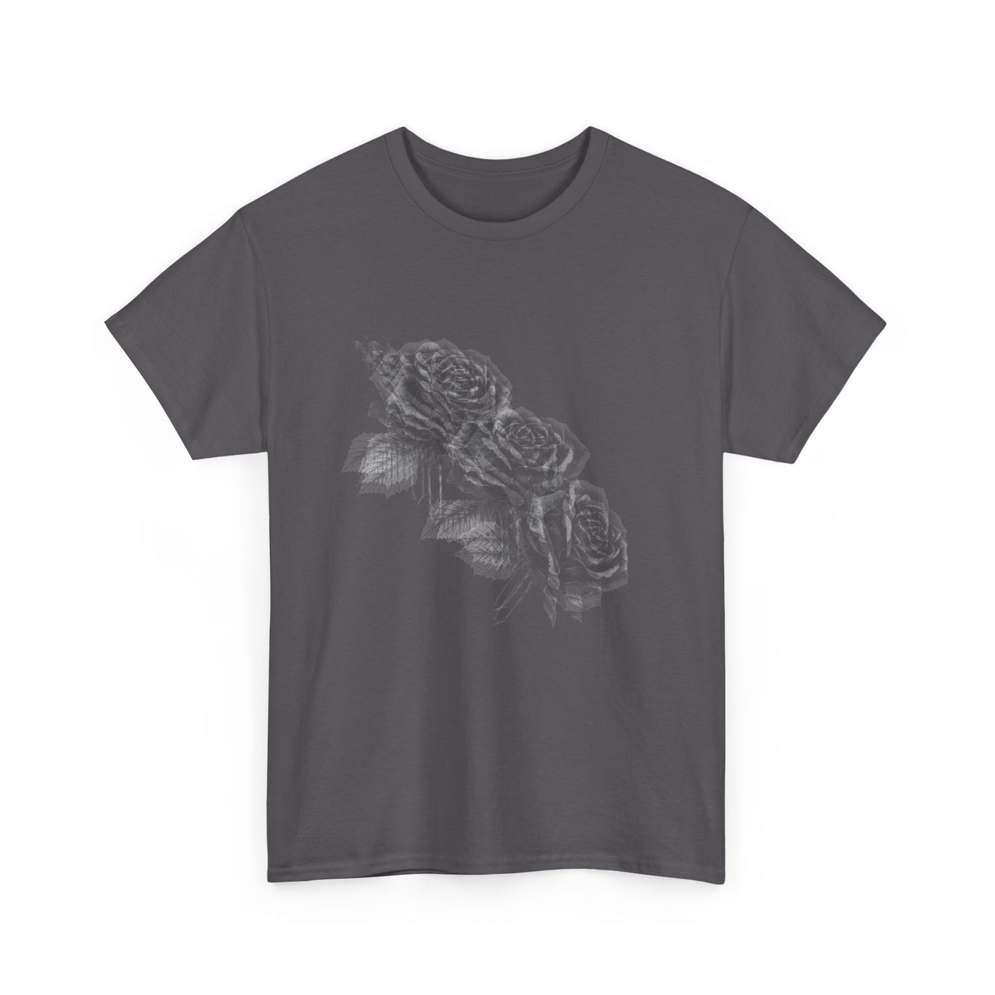Y2k Gothic Faded Rose Unisex Heavy Cotton Tee