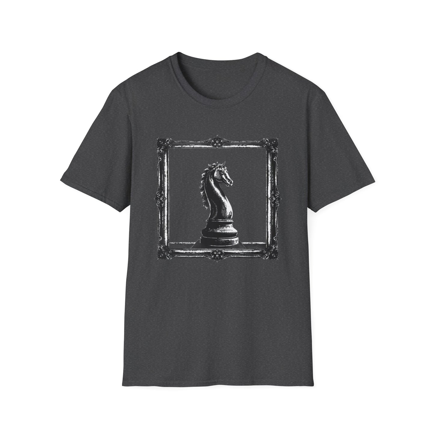 Gothic Y2k Chess Knight Unisex Softstyle T-Shirt