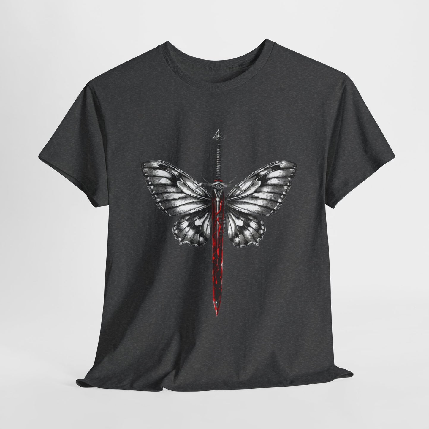 Gothic Y2k Butterfly Sword Graphic Tee