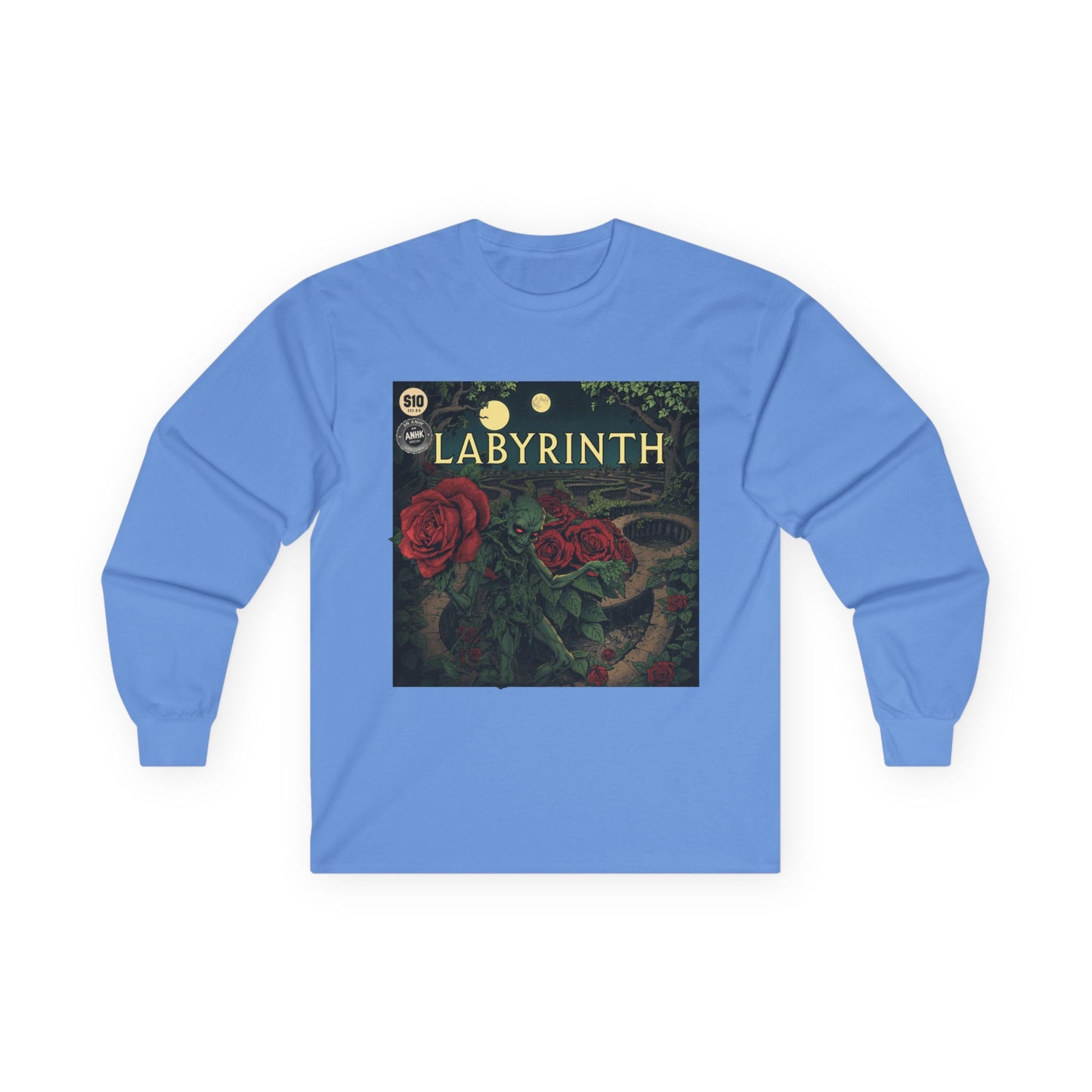 Vintage Comic Cover Labyrinth-Inspired Long Sleeve Tee