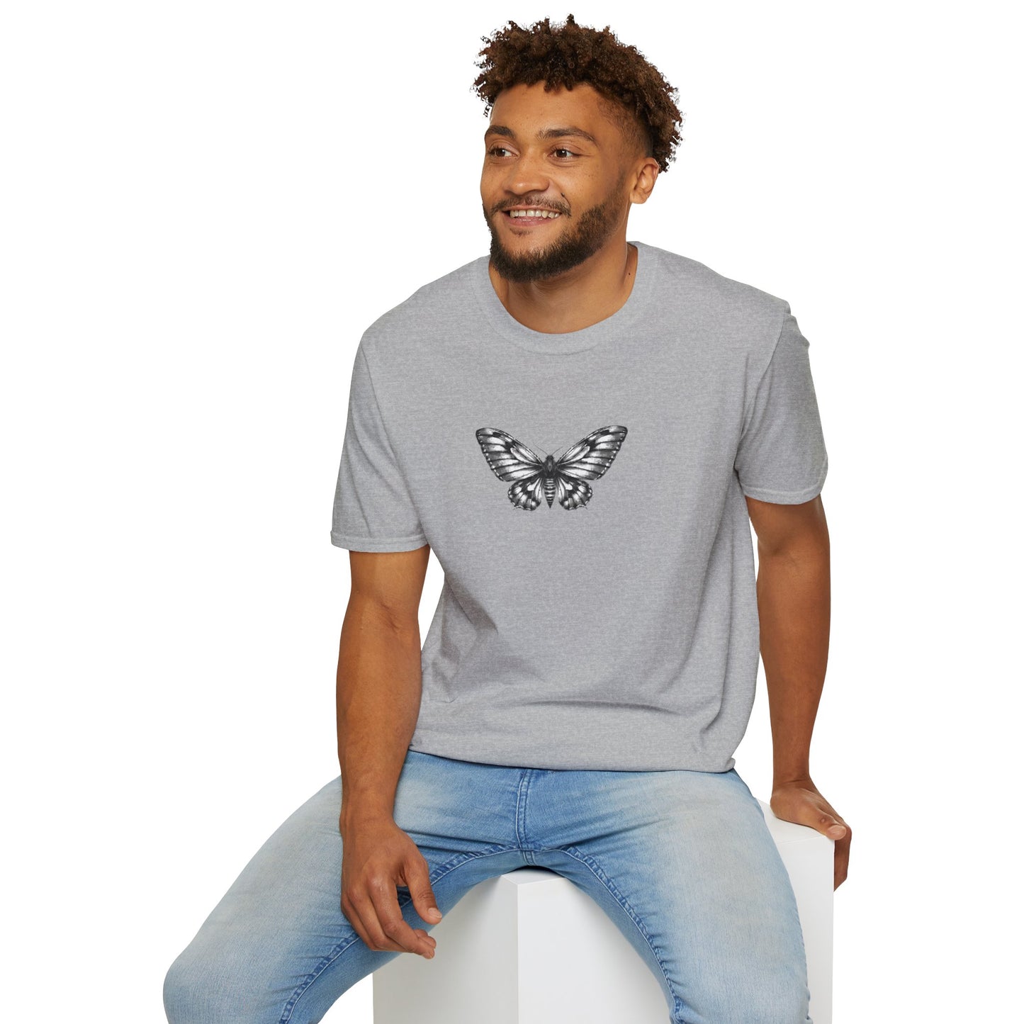 Gothic Y2k Moth Unisex Softstyle T-Shirt