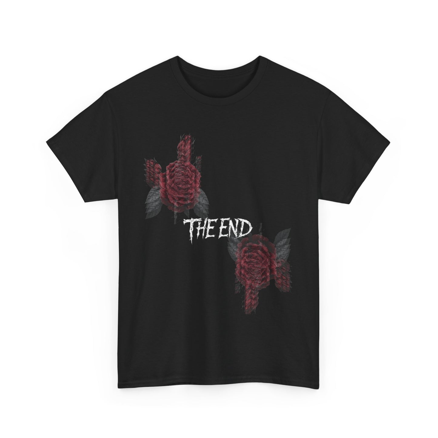 Gothic Y2k Faded Rose Unisex Heavy Cotton Tee