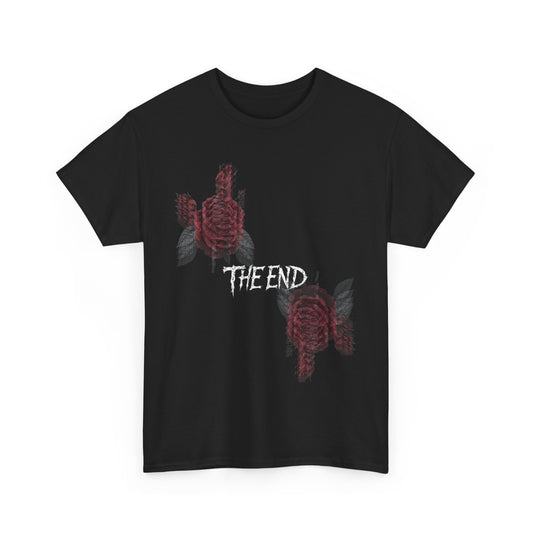 Gothic Y2k Faded Rose Unisex Heavy Cotton Tee
