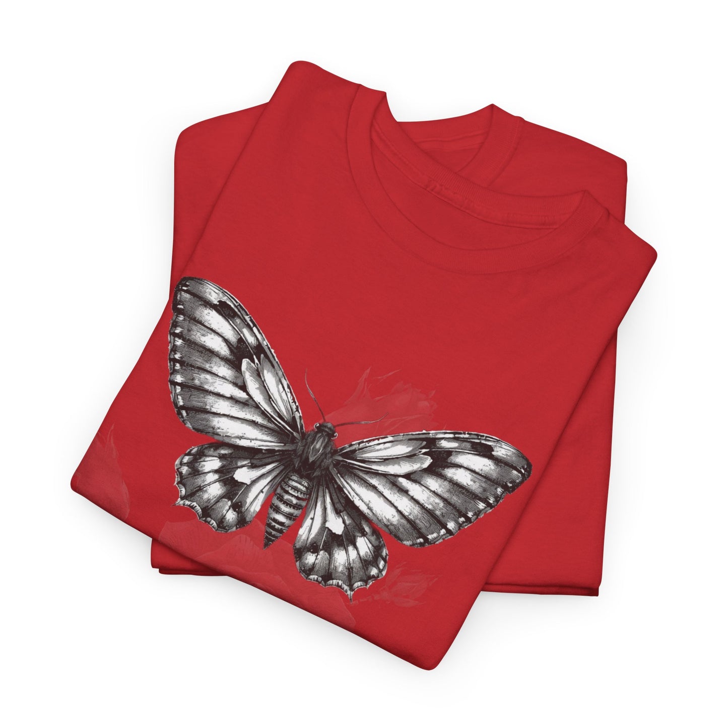 Gothic Y2k Butterfly Graphic Unisex Heavy Cotton Tee