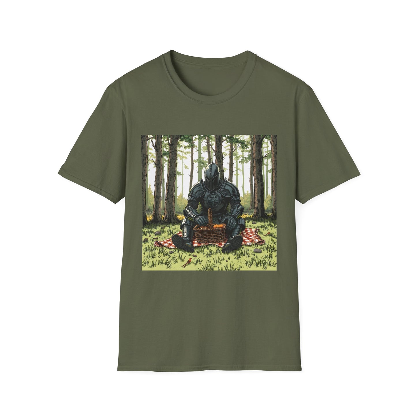 Vintage Comic Cover Forest Knight Unisex Softstyle T-Shirt
