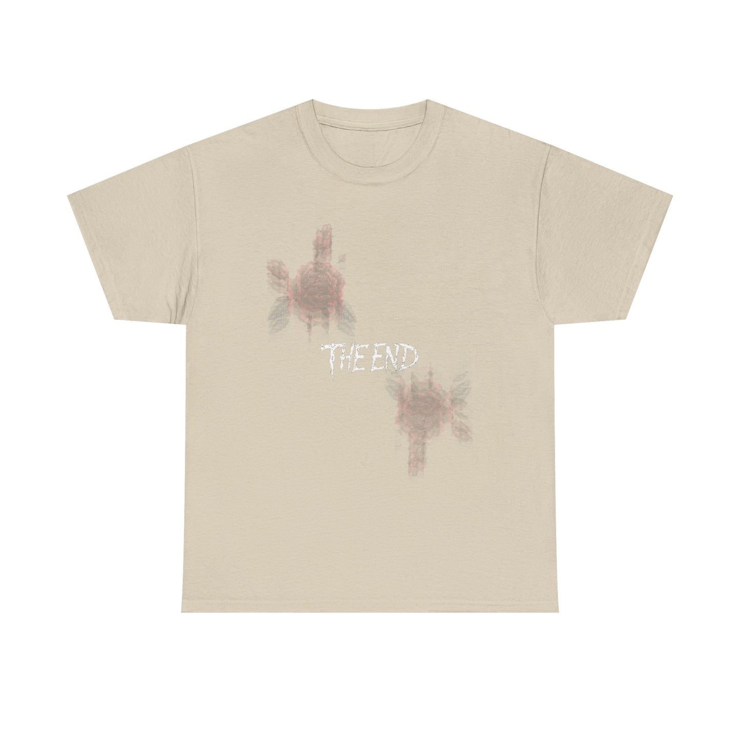 Gothic Y2k Faded Rose Unisex Heavy Cotton Tee