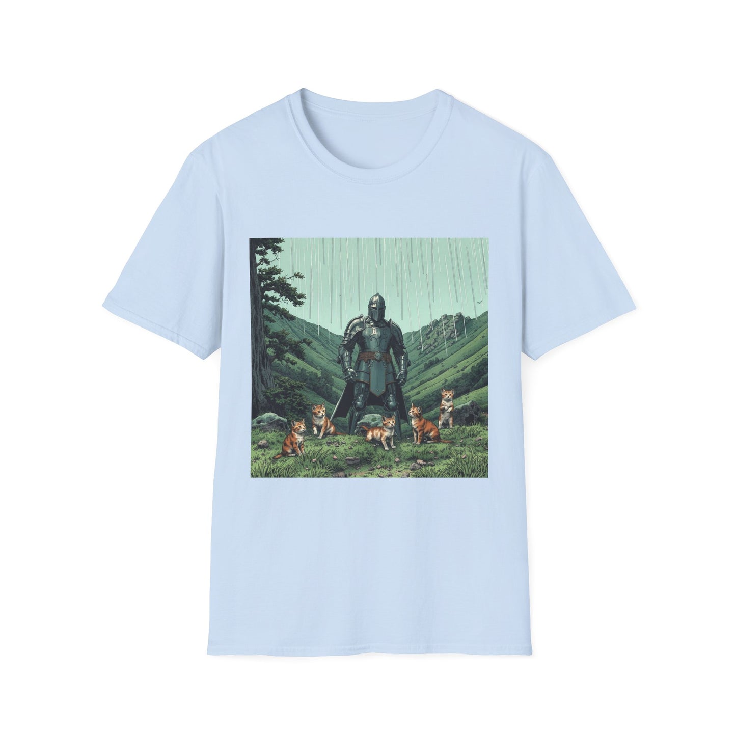 Vintage Comic Cover 'Knight Of Cats' T-Shirt