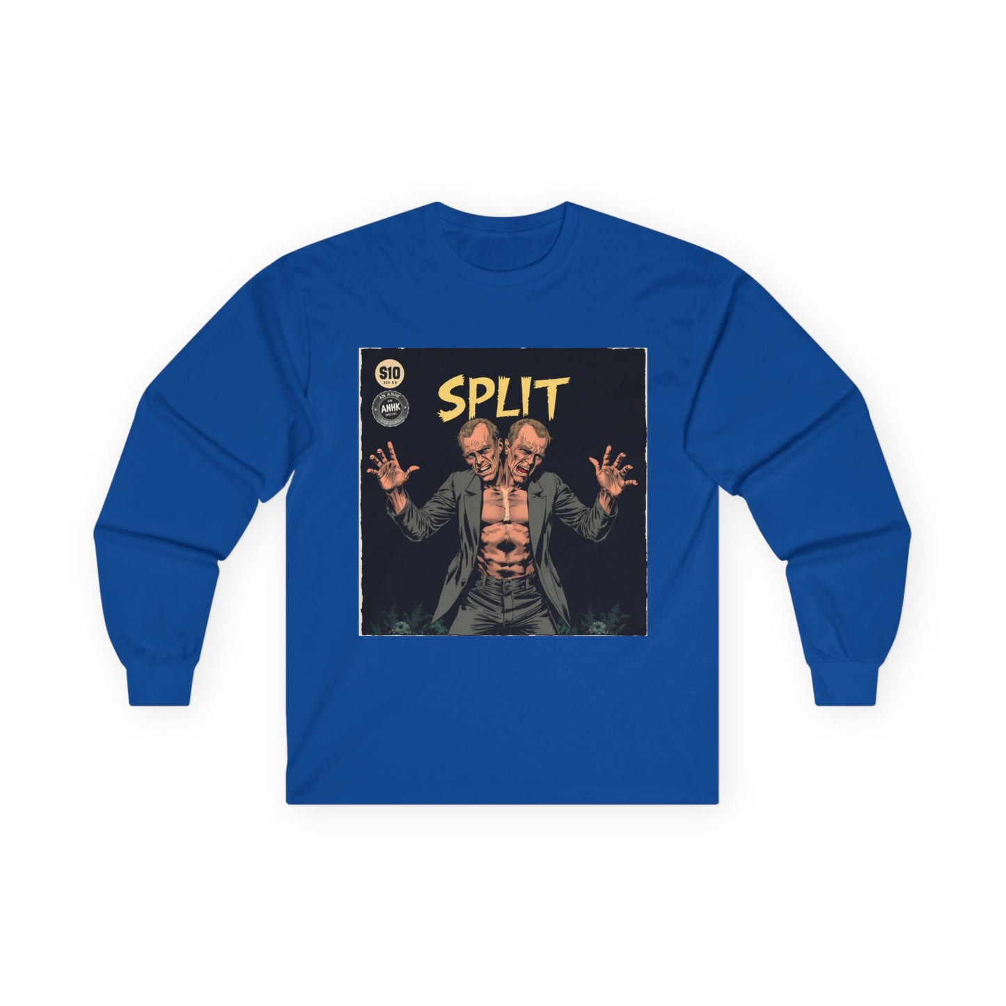 Vintage Comic Cover 'Split' Long Sleeve Graphic Tee
