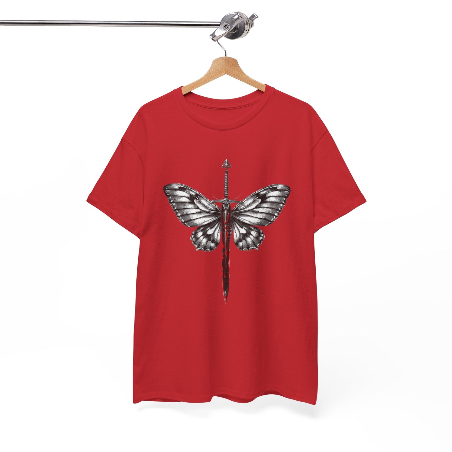 Gothic Y2k Butterfly Sword Graphic Tee