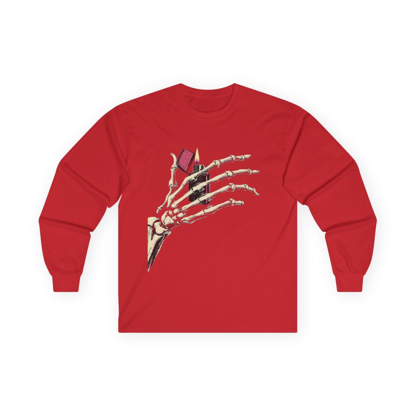 Skelly Goth Skeleton Hand Long Sleeve Tee