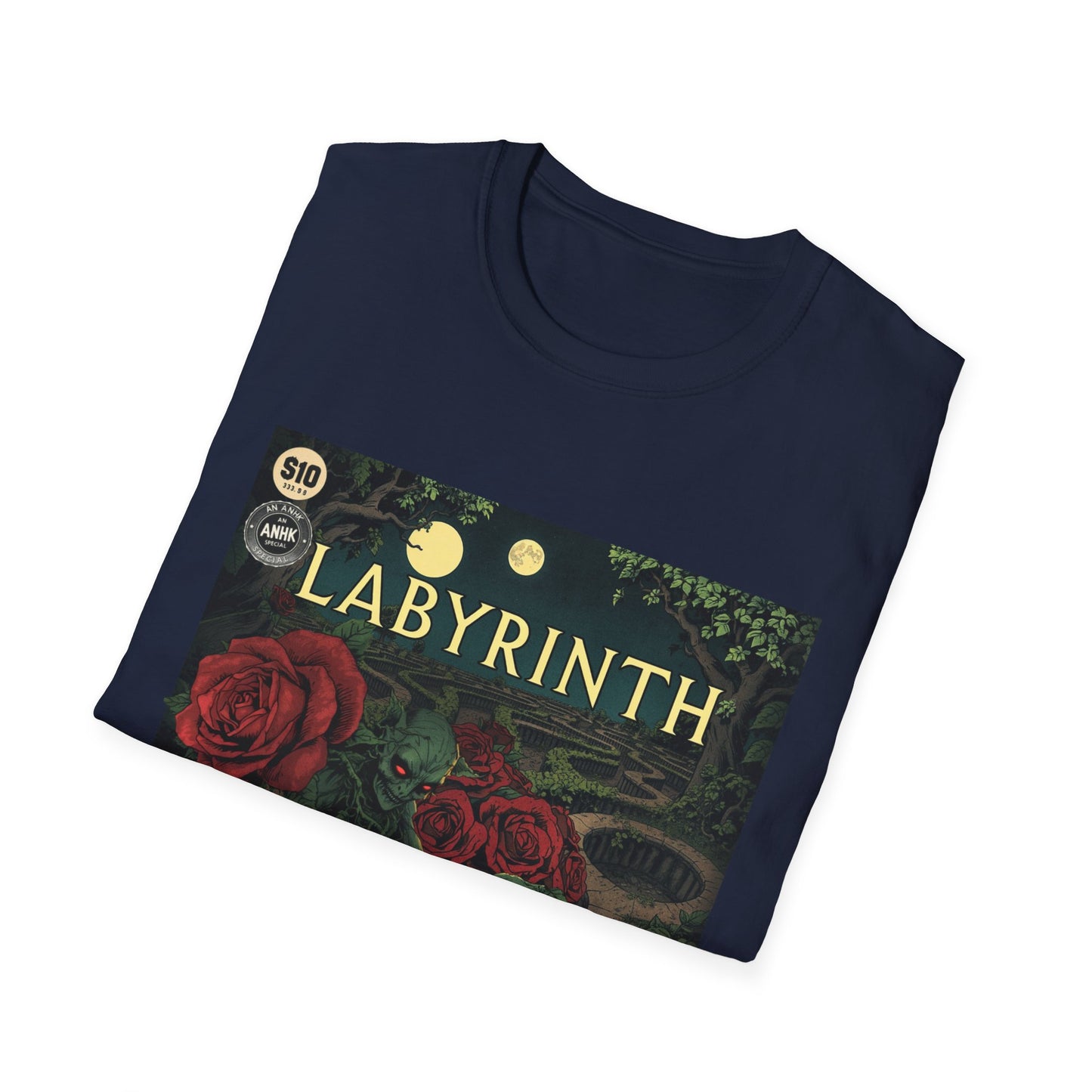 Vintage Comic Cover 'Labyrinth' Interdimensional Rose Unisex Softstyle T-Shirt