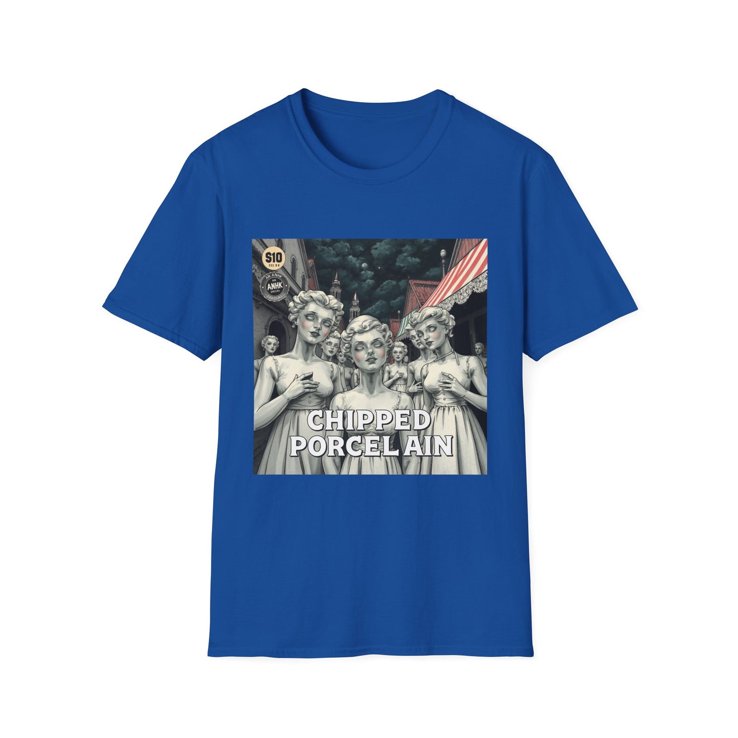 Vintage Comic Cover 'Chipped Porcelain' Art Unisex Softstyle T-Shirt