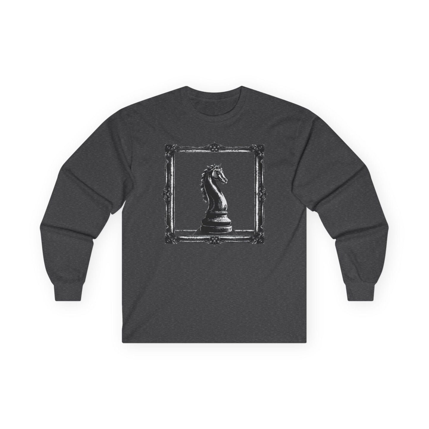 Gothic Y2k Chess Knight Long Sleeve Tee