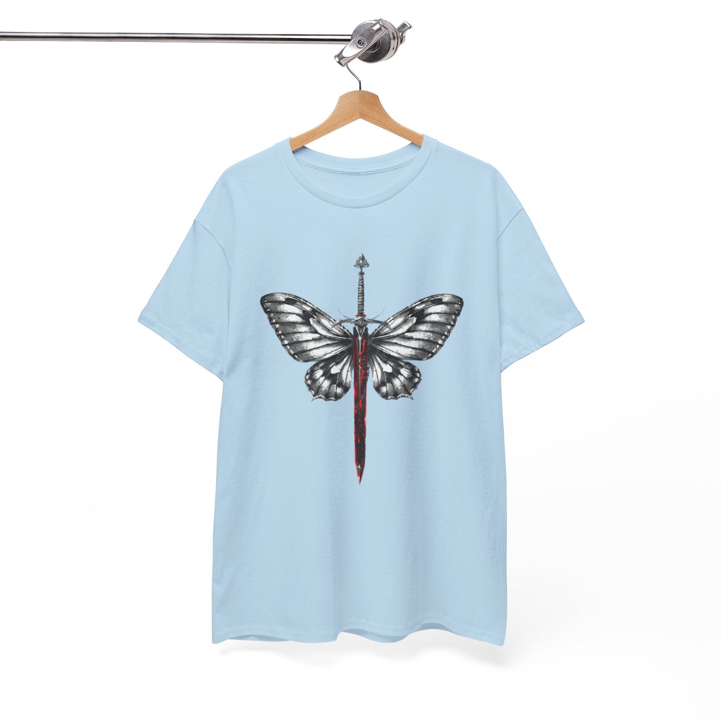 Gothic Y2k Butterfly Sword Graphic Tee