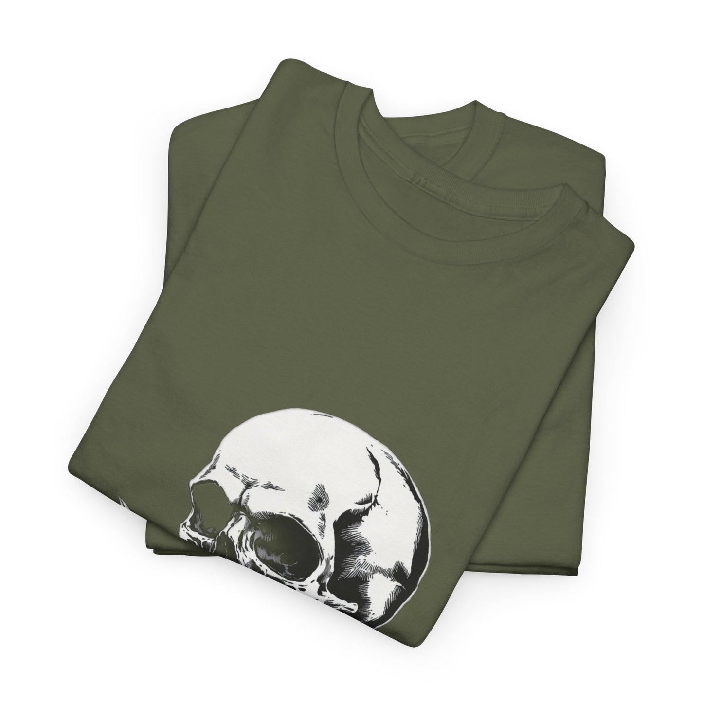 Skelly Goth Skull & Rose Tee - Unisex Heavy Cotton T-Shirt