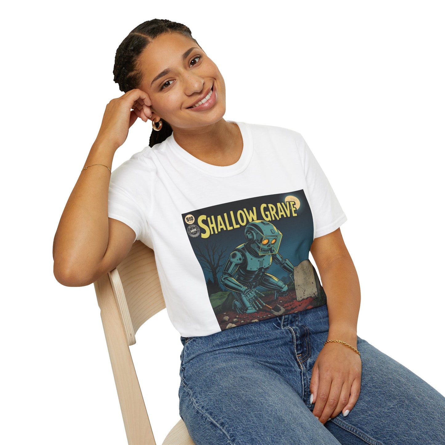 Vintage Comic Cover Shallow Grave Graphic T-Shirt