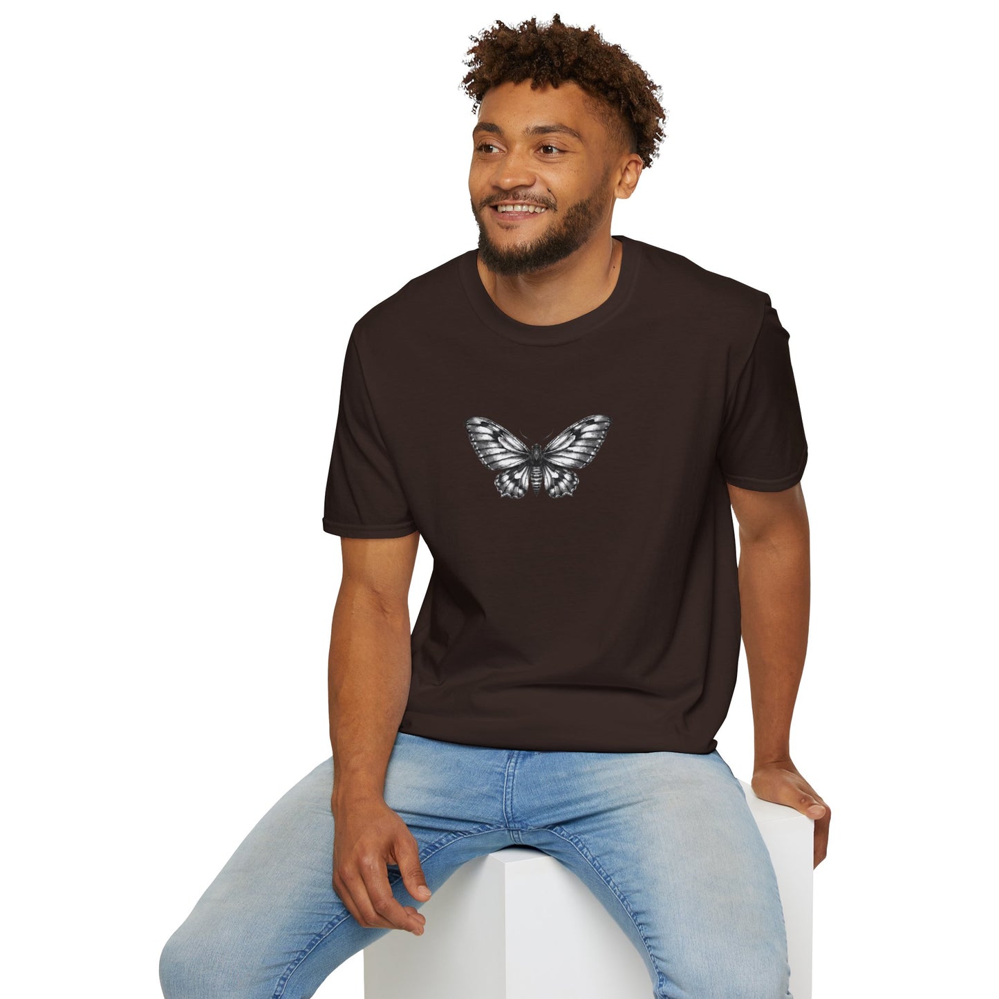Gothic Y2k Moth Unisex Softstyle T-Shirt