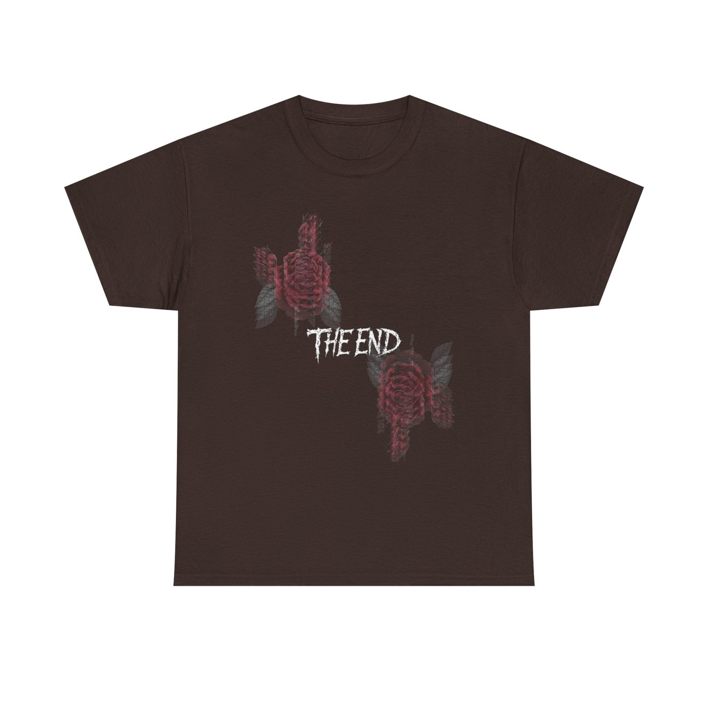 Gothic Y2k Faded Rose Unisex Heavy Cotton Tee