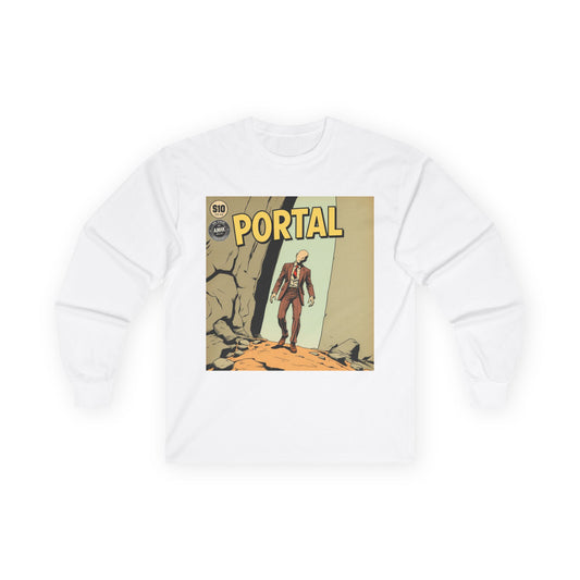 Vintage Comic Cover Style Unisex Long Sleeve Tee - Portal, Graphic T-Shirt