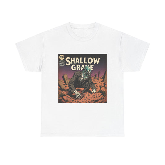Vintage Comic Cover 'Shallow Grave' Horror Graphic Tee