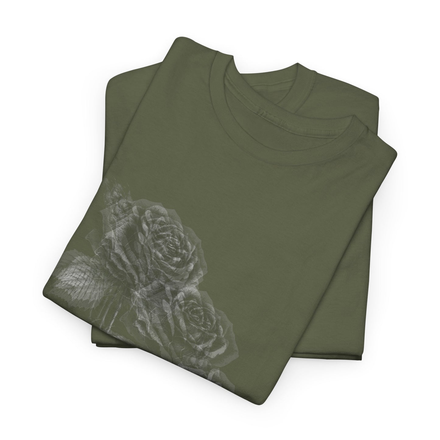 Y2k Gothic Faded Rose Unisex Heavy Cotton Tee