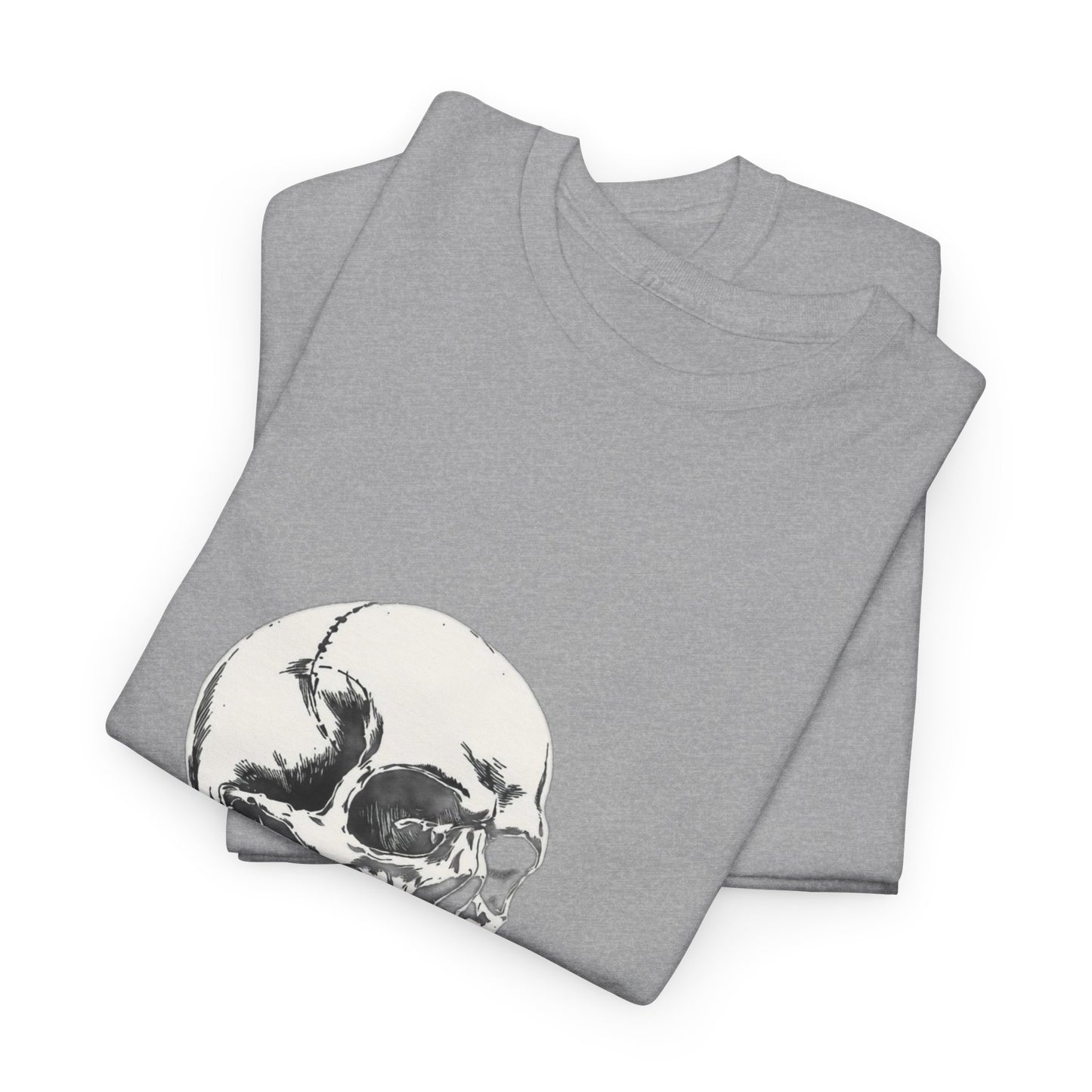 Skelly Goth Skull And Rose Unisex Heavy Cotton Tee