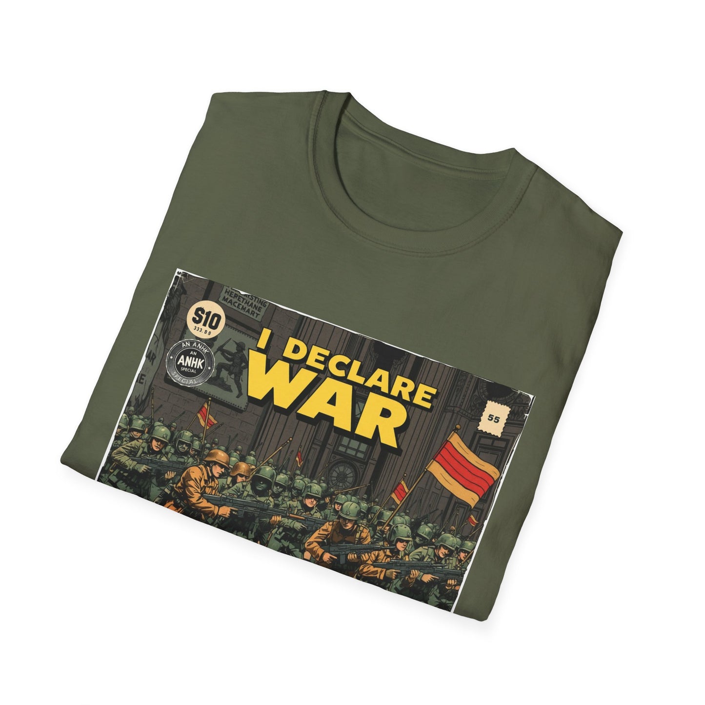Vintage Comic Cover 'I Declare War' Graphic T-Shirt