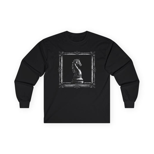 Gothic Y2k Chess Knight Long Sleeve Tee