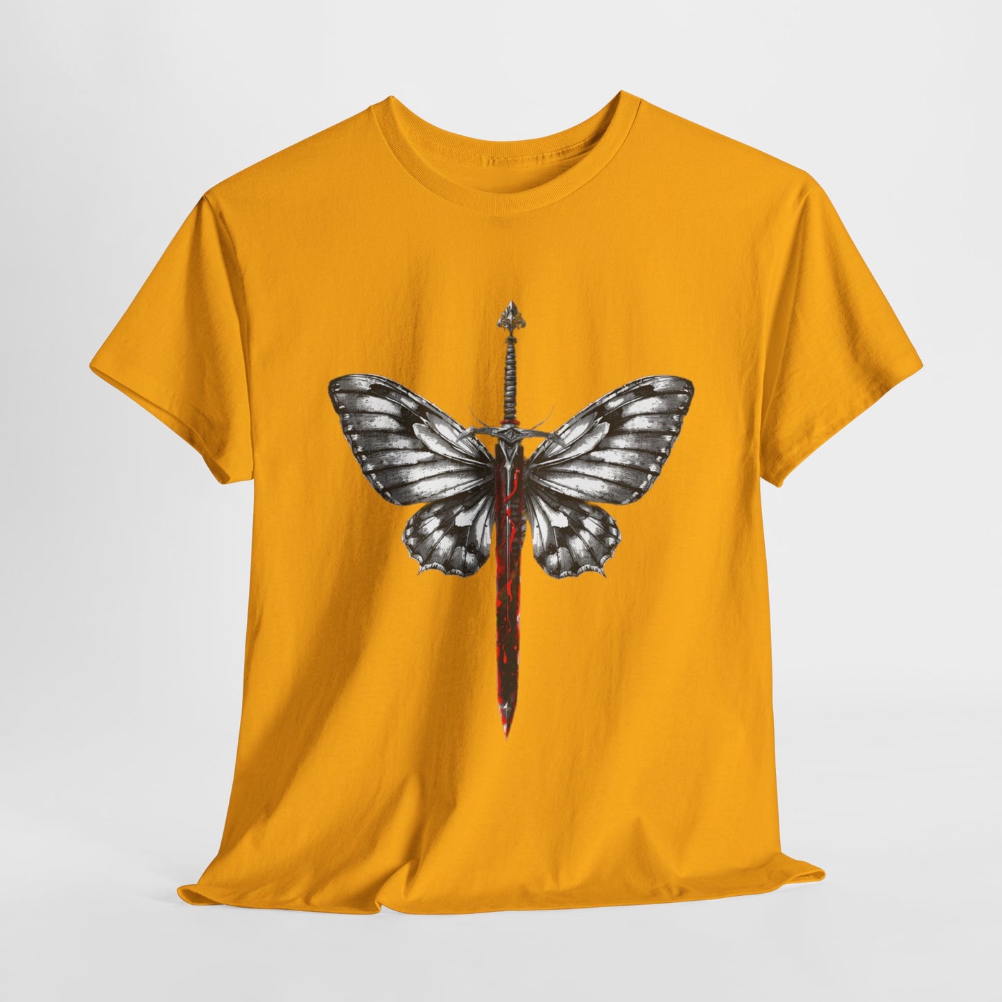 Gothic Y2k Butterfly Sword Graphic Tee