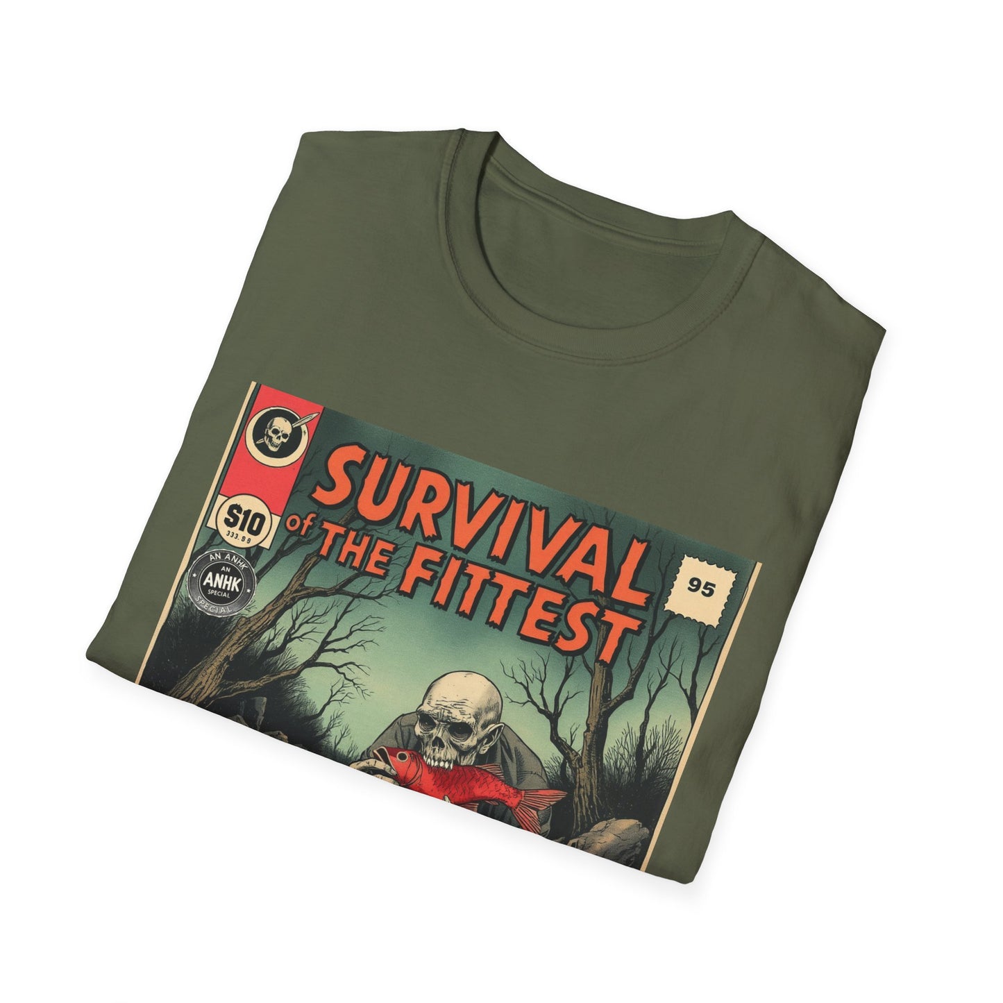 Vintage Comic Cover 'Survival' T-Shirt, Retro Style Tee