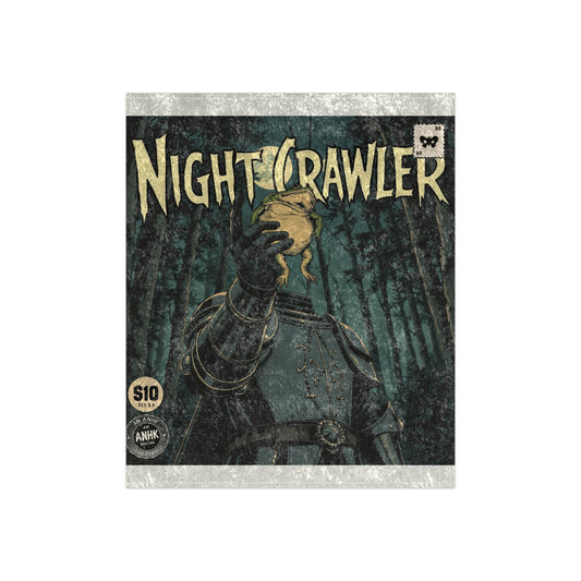 Vintage Comic Cover 'Night Crawler' Cozy Crushed Velvet Blanket