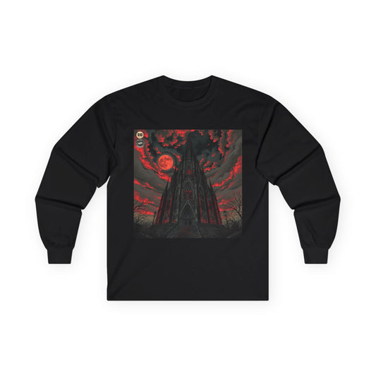 Vintage Comic Cover Cathedral Unisex Long Sleeve Graphic Tee