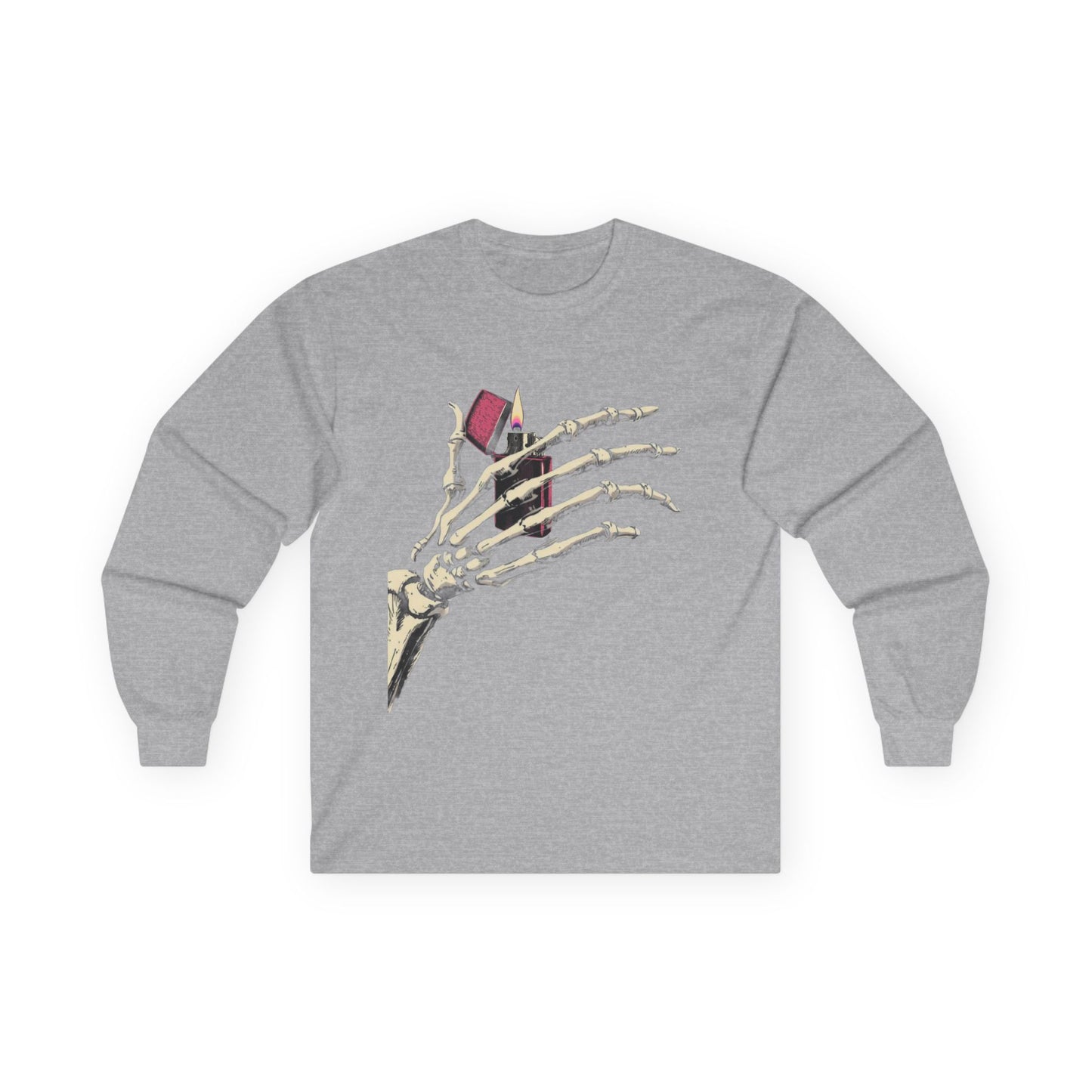 Skelly Goth Skeleton Hand Long Sleeve Tee