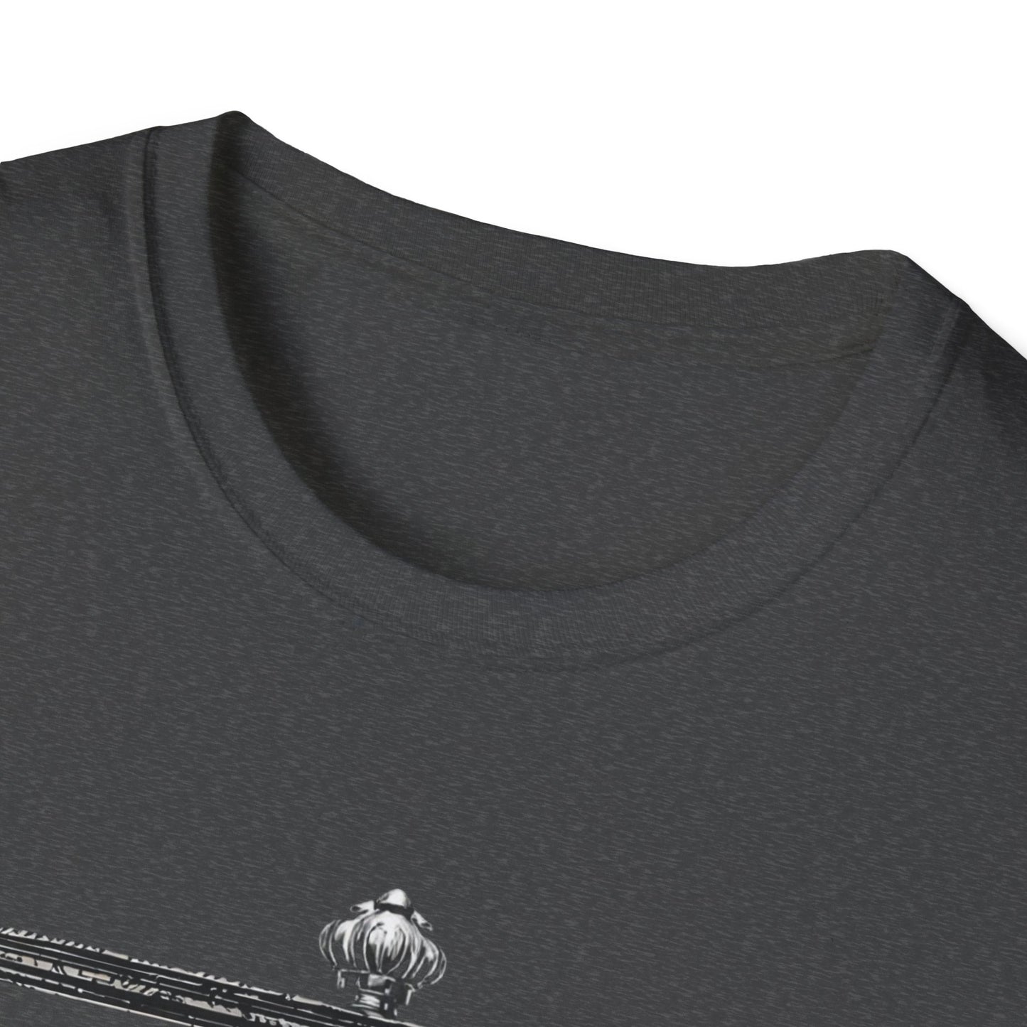 Skelly Goth Franed Sword Through Skull Graphic Tee