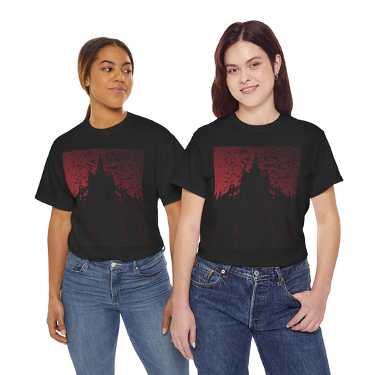 Dark Fantasy Cathedral Unisex Heavy Cotton Tee