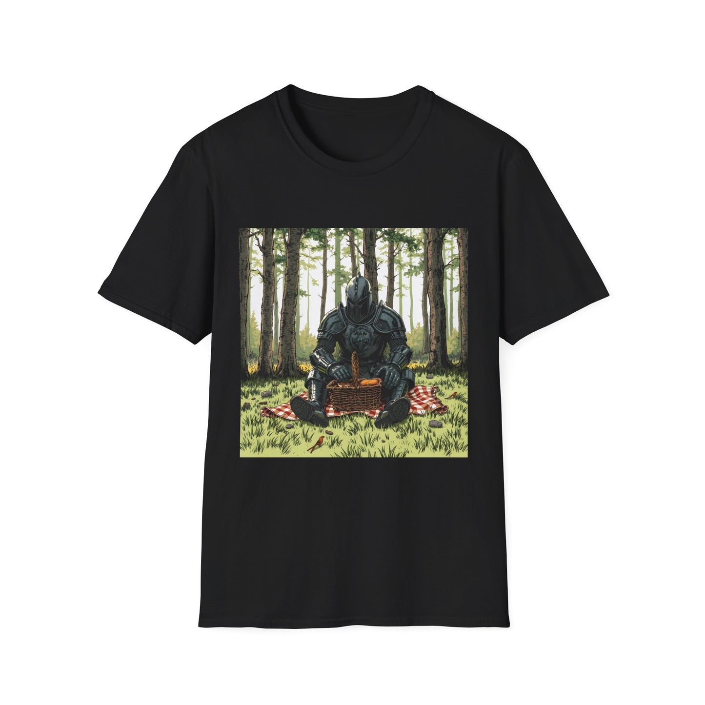 Vintage Comic Cover Forest Knight Unisex Softstyle T-Shirt
