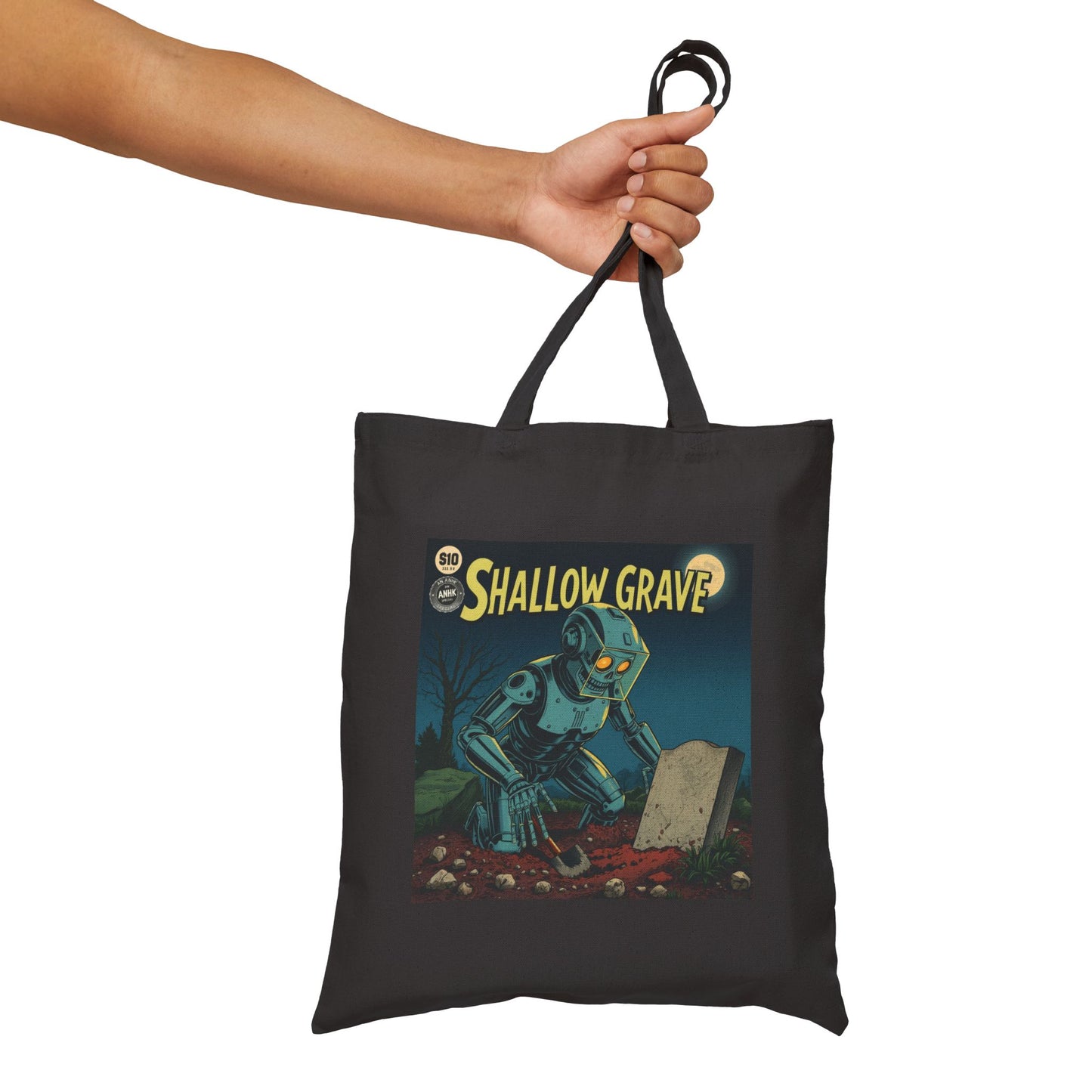 Cotton Canvas Tote Bag 'Shallow Grave'