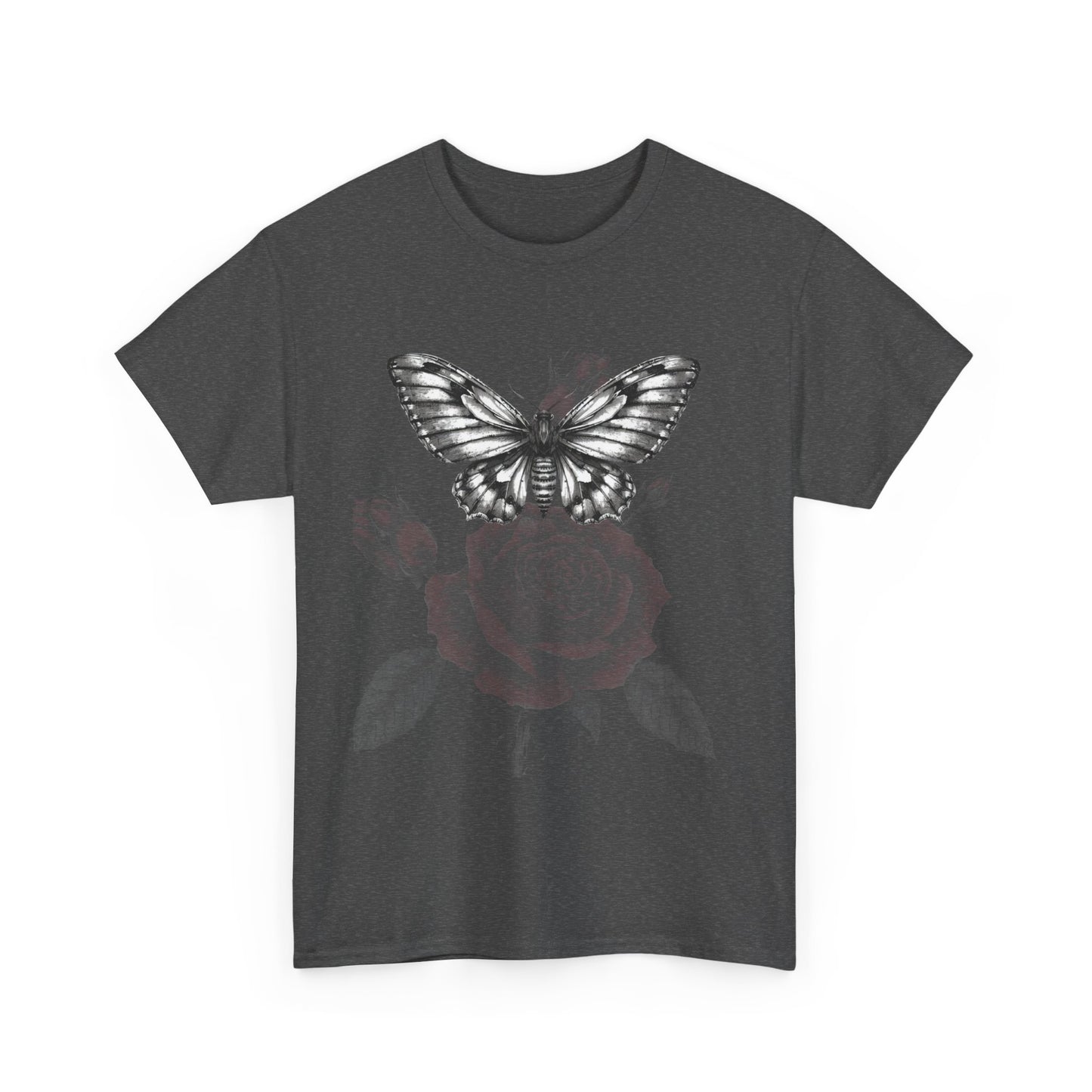 Gothic Y2k Butterfly Graphic Unisex Heavy Cotton Tee