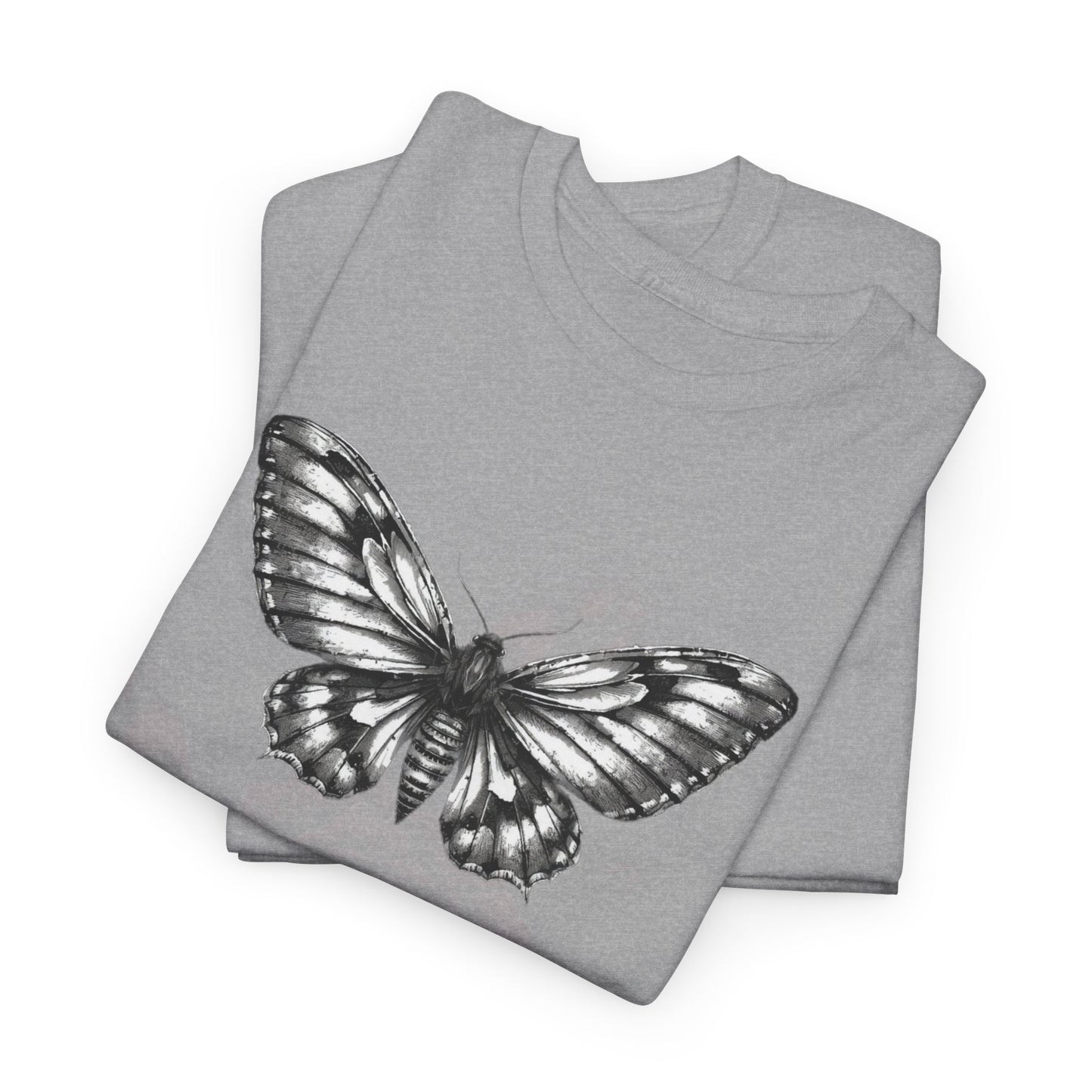 Gothic Y2k Butterfly Graphic Unisex Heavy Cotton Tee