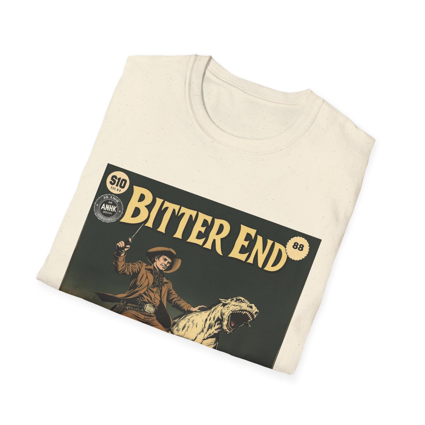 Vintage Comic Cover Western 'Bitter End' Graphic T-Shirt