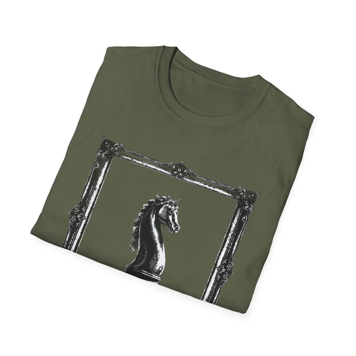 Gothic Y2k Chess Knight Unisex Softstyle T-Shirt