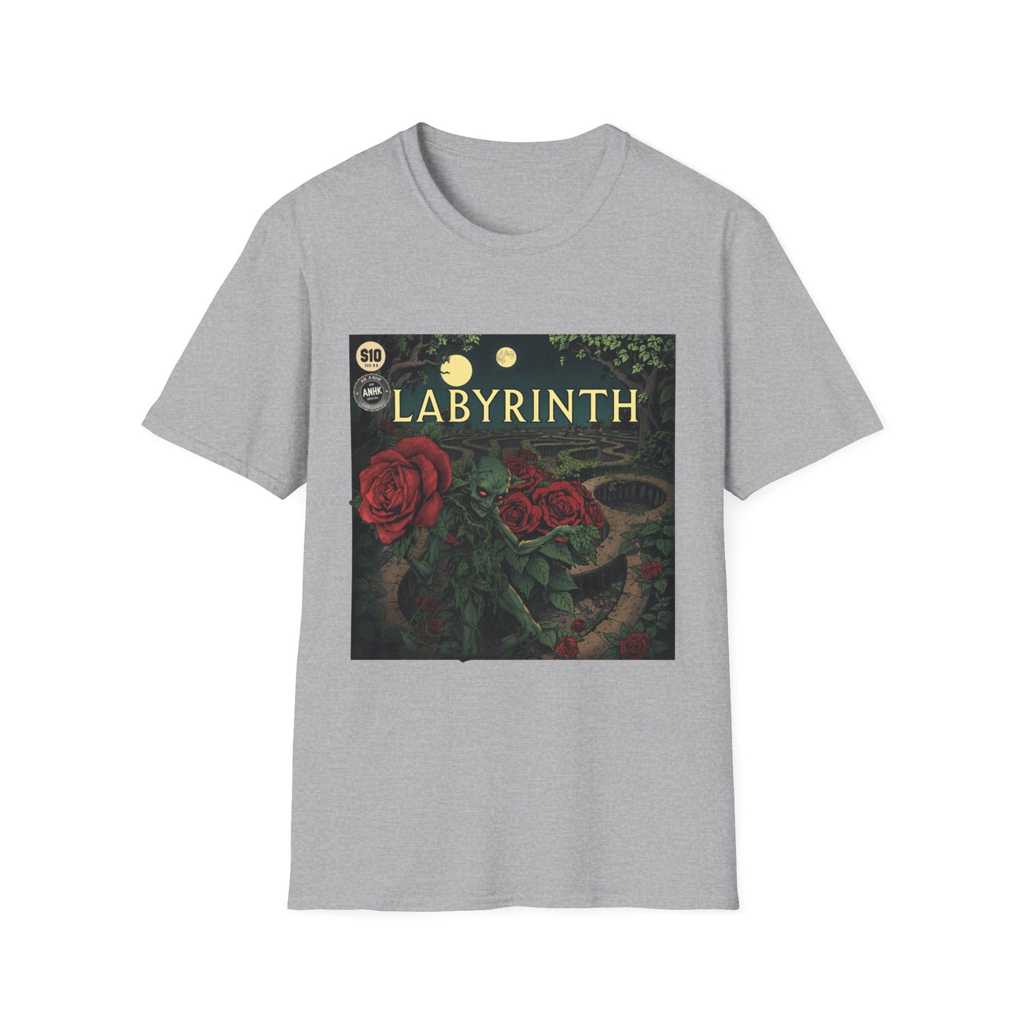 Vintage Comic Cover 'Labyrinth' Interdimensional Rose Unisex Softstyle T-Shirt