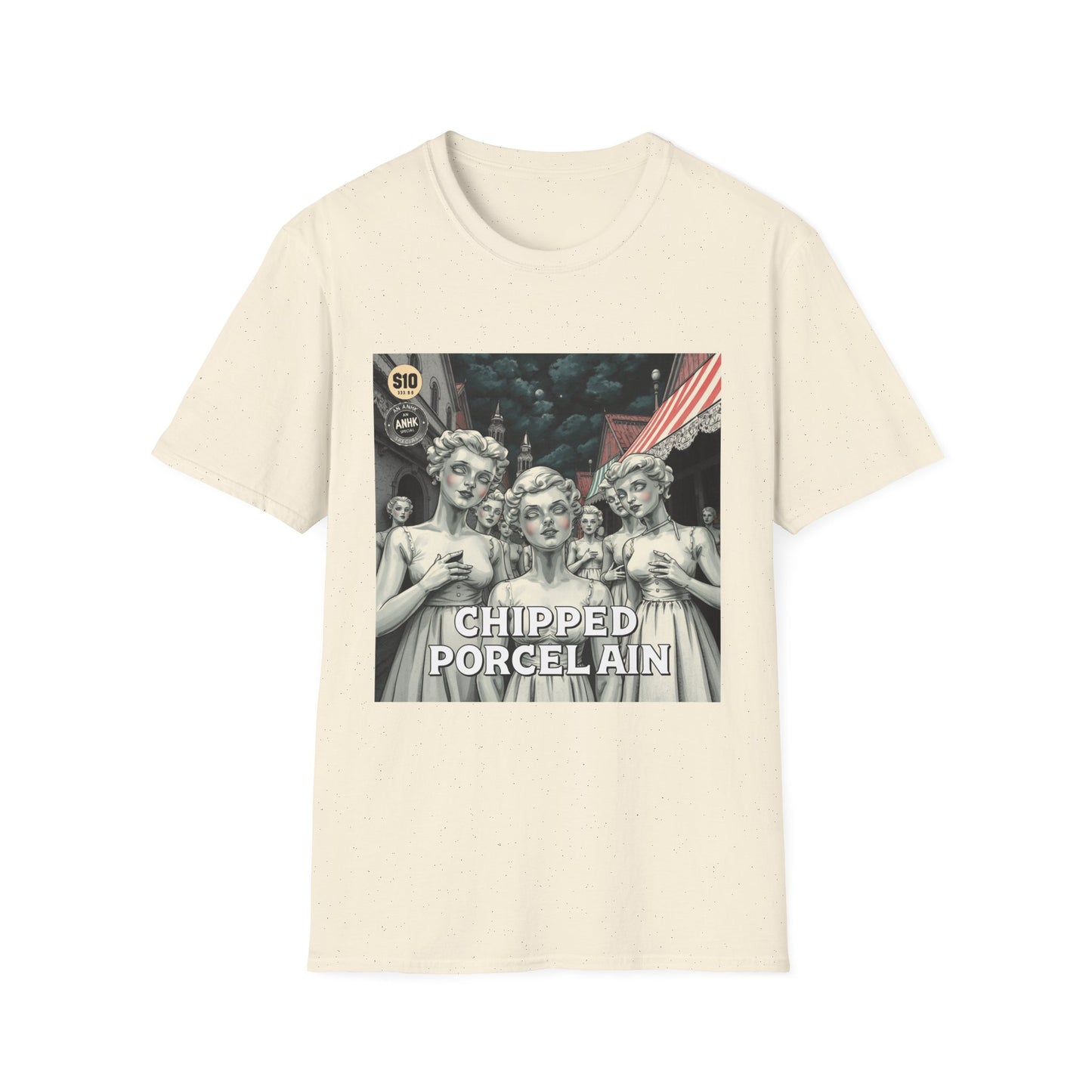 Vintage Comic Cover 'Chipped Porcelain' Art Unisex Softstyle T-Shirt