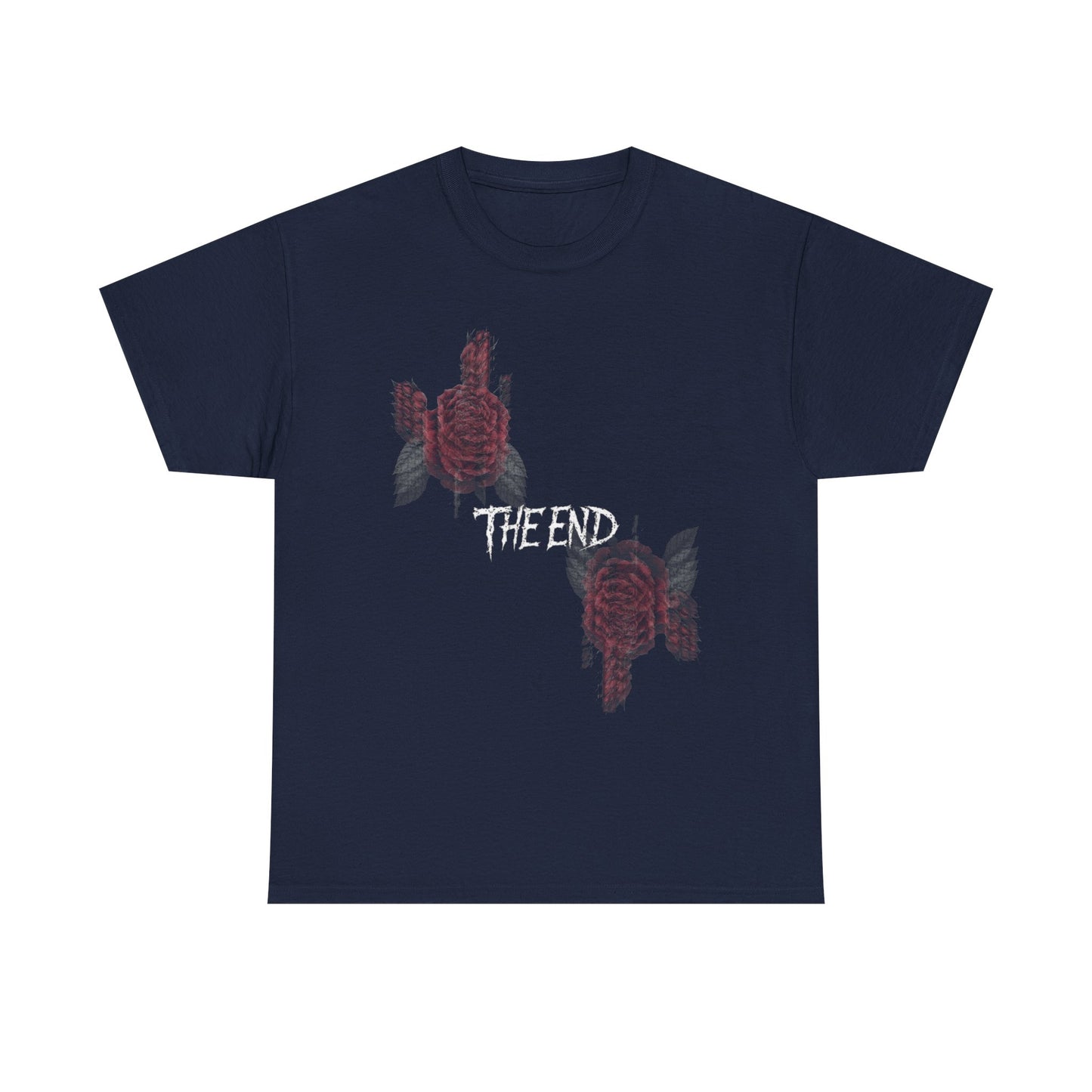 Gothic Y2k Faded Rose Unisex Heavy Cotton Tee