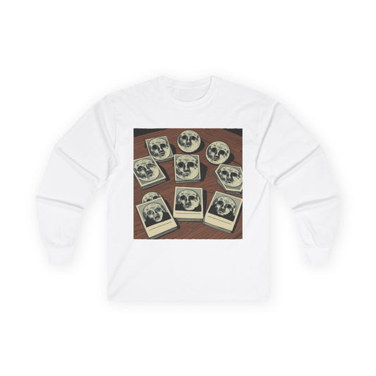 Vintage Comic Cover-Inspired 'Moon Cards' Long Sleeve Tee